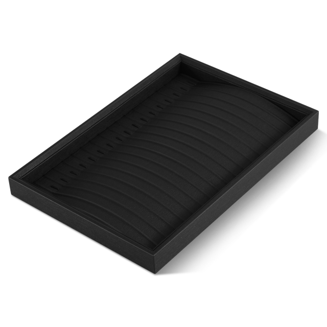 Yinbeini PU Leather Stackable Ring Earrings Necklace Bracelet Storage Tray Jewelry Organizer Tray With Cover Jewel Accessories Storage P002