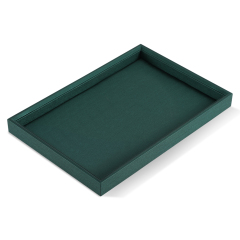 Yinbeini PU Leather Stackable Ring Earrings Necklace Bracelet Storage Tray Jewelry Organizer Tray With Cover Jewel Accessories Storage P002