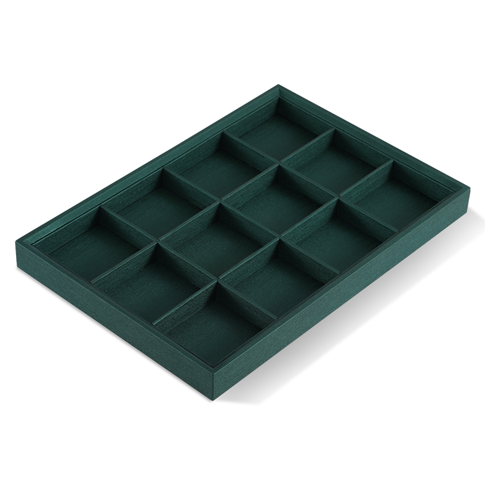 Yinbeini PU Leather Jewel Accessories Storage Stackable Ring Earrings Necklace Bracelet Storage Tray Jewelry Organizer Tray With Cover P005