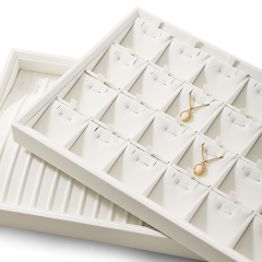 Yinbeini ring tray earring tray necklace tray pendant tray jewelry display tray storage plate Pu leather  jewelry display tray jewelry counter P007