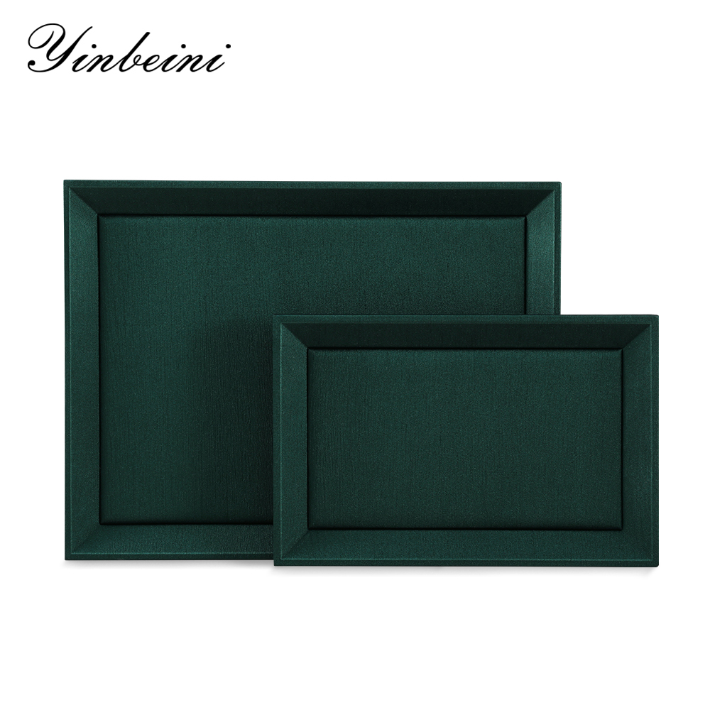 Yinbeini PU Leather Jewelry Display Pallet Ring Bracelet Necklace Earrings Chain Storage Tray Watch Pendant Organizer Tray P009