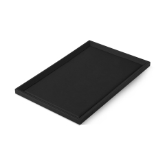 Yinbeini PU Leather Earrings Bracelet Necklace Chain Ring Storage Tray PU Leather Jewelry Display Pallet Pendant Watch Organizer Tray P011
