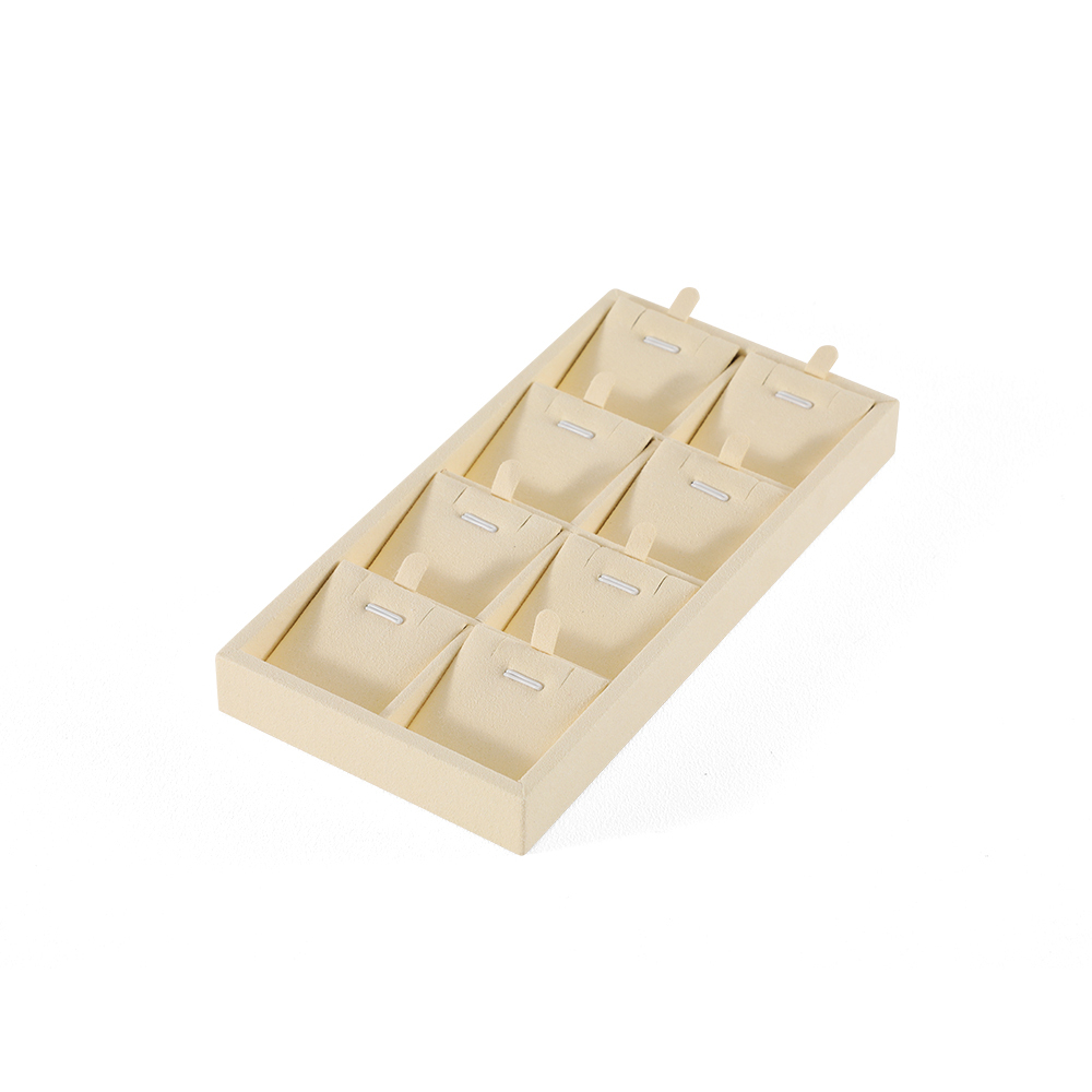 Yinbeini Ring Earring  Bracelet Necklace Display Case with Cover Tray Drawer Jewelry Storage Tray Microfiber Jewelry Organizer P013