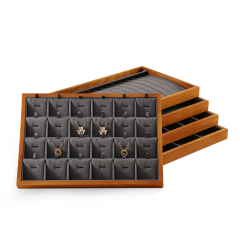 Yinbeini  wooden jewelry display tray ring earring necklace pendant tray storage plate jewelry display tray  jeweler counter jewelry counter P025