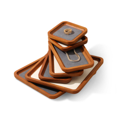 Yinbeini Jewelry display flat pallet arc solid wood bracelet ring necklace jewelry display tray jewelry storage tray P031