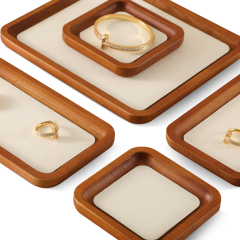 Yinbeini Jewelry display flat pallet arc solid wood bracelet ring necklace jewelry display tray jewelry storage tray P031