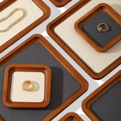 Yinbeini Jewelry display flat pallet arc solid wood bracelet ring necklace jewelry display tray jewelry storage tray P031