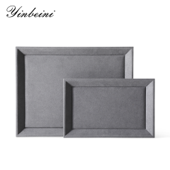 Yinbeini Earrings Ring Chain Bracelet Necklace Storage Tray Watch Pendant Organizer Tray Microfiber Jewelry Display plat tray P035
