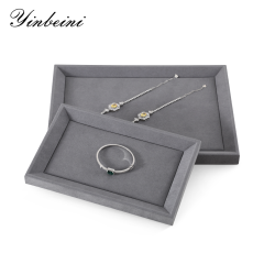 Yinbeini Microfiber Ring Bracelet Necklace Earrings Chain Storage Tray Jewelry Display plat tray Watch Pendant Organizer Tray P033