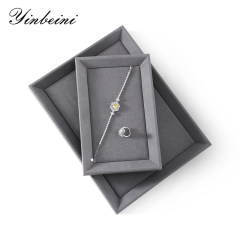 Yinbeini Earrings Ring Chain Bracelet Necklace Storage Tray Watch Pendant Organizer Tray Microfiber Jewelry Display plat tray P035
