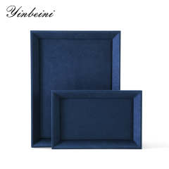 Yinbeini Microfiber Jewelry Display plat tray Ring Earrings Chain Bracelet Necklace Storage Tray Watch Pendant Organizer Tray P041