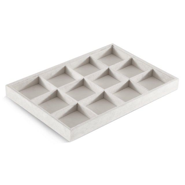 Yinbeini Velvet Necklace Bracelet Ring Earring Display Tray Table Top Stackable Drawer Storage Jewelry Organizer Tray P038