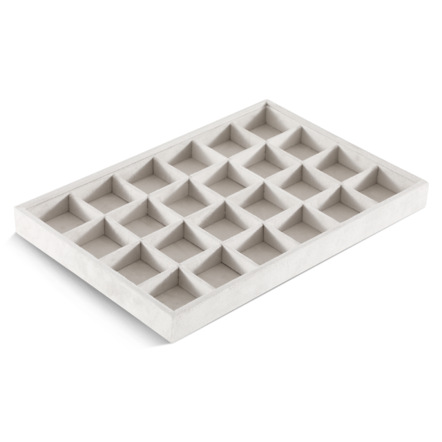 Yinbeini Jewelry Organizer Tray Velvet Ring Earring Bracelet Necklace Display Tray Table Top Stackable Drawer Storage P037