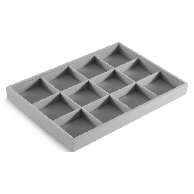 Yinbeini Velvet Necklace Bracelet Ring Earring Display Tray Table Top Stackable Drawer Storage Jewelry Organizer Tray P038