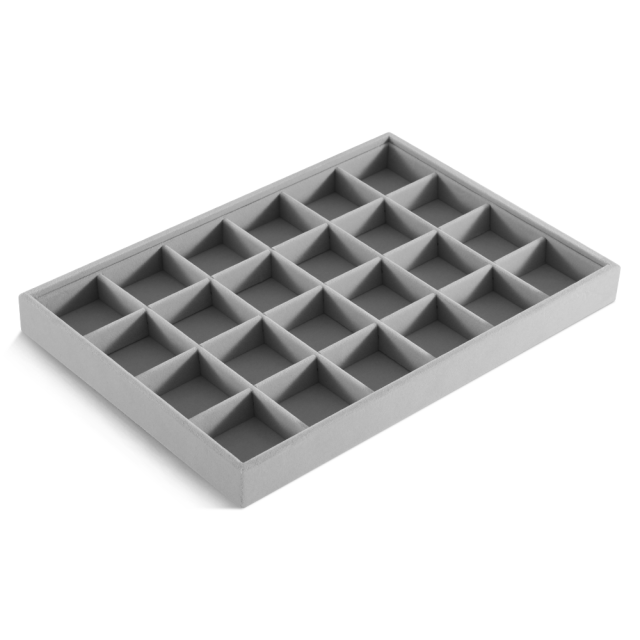 Yinbeini Jewelry Organizer Tray Velvet Ring Earring Bracelet Necklace Display Tray Table Top Stackable Drawer Storage P037