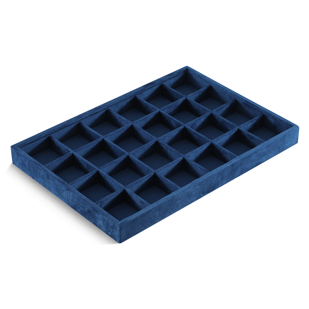 Yinbeini Jewelry Organizer Tray Table Top Stackable Drawer Storage Velvet Ring Earring Bracelet Necklace Display Tray P039