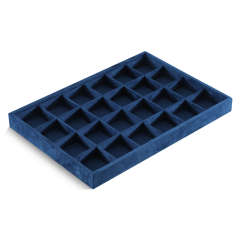 Yinbeini Jewelry Organizer Tray Table Top Stackable Drawer Storage Velvet Ring Earring Bracelet Necklace Display Tray P039