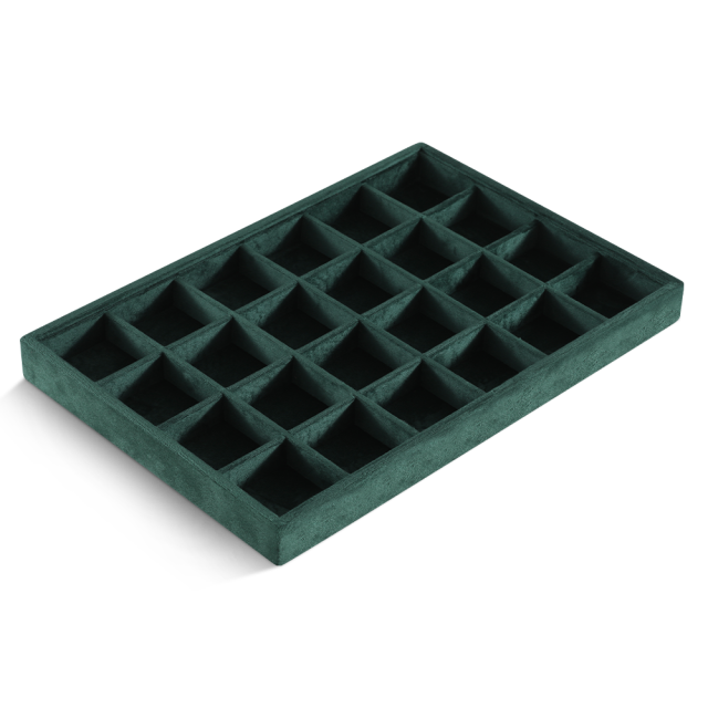 Yinbeini Velvet Necklace Bracelet Ring Earring Display Tray Table Top Stackable Drawer Storage Jewelry Organizer Tray P038
