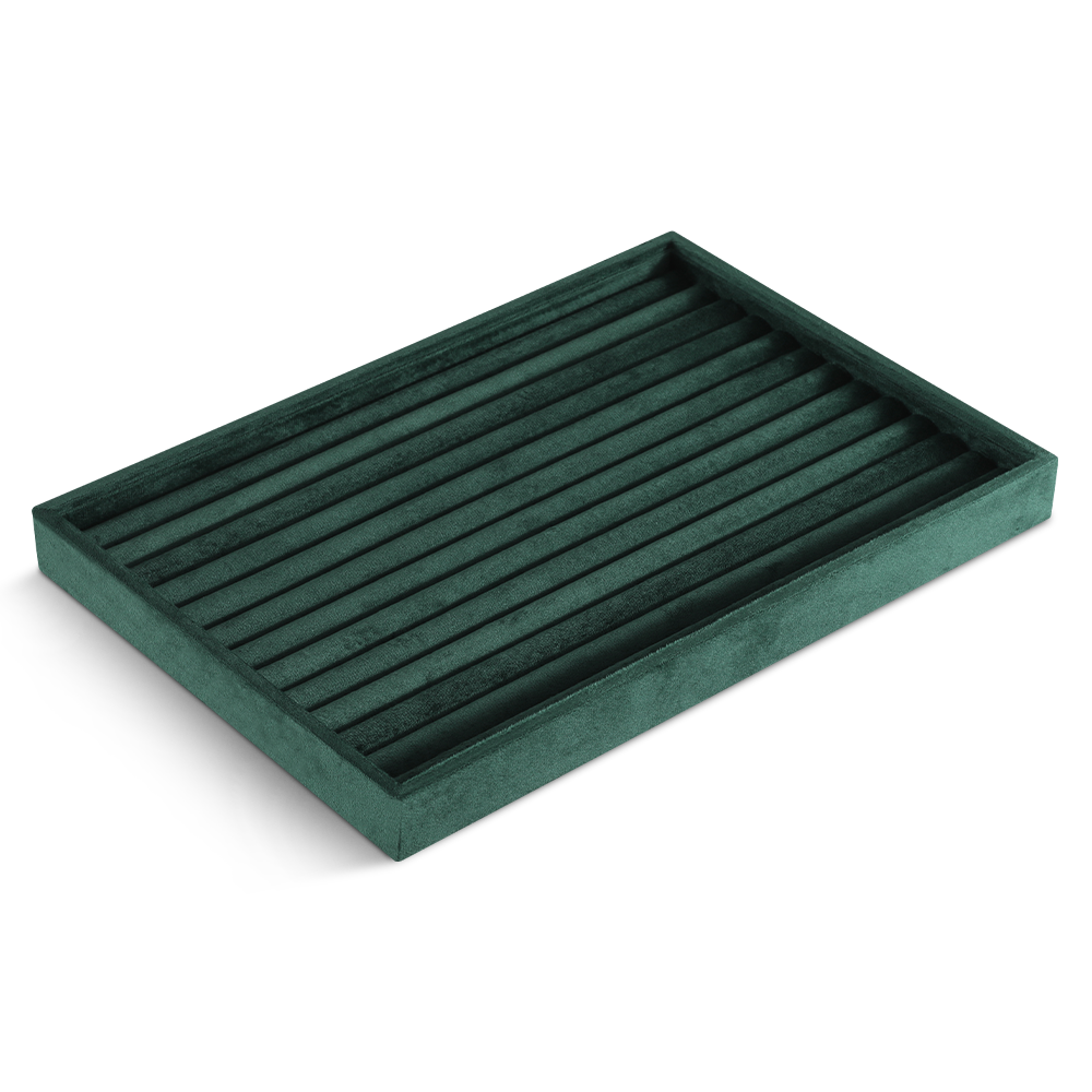 Yinbeini Jewelry Organizer Tray Velvet Ring Earring Bracelet Necklace Display Tray Table Top Stackable Drawer Storage P037