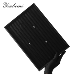 Yinbeini Jewelry Organizer Tray Table Top Stackable Drawer Storage Velvet Ring Earring Bracelet Necklace Display Tray P039