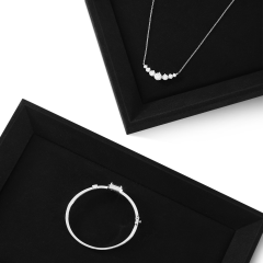 Yinbeini Microfiber Ring Bracelet Necklace Earrings Chain Storage Tray Jewelry Display plat tray Watch Pendant Organizer Tray P033