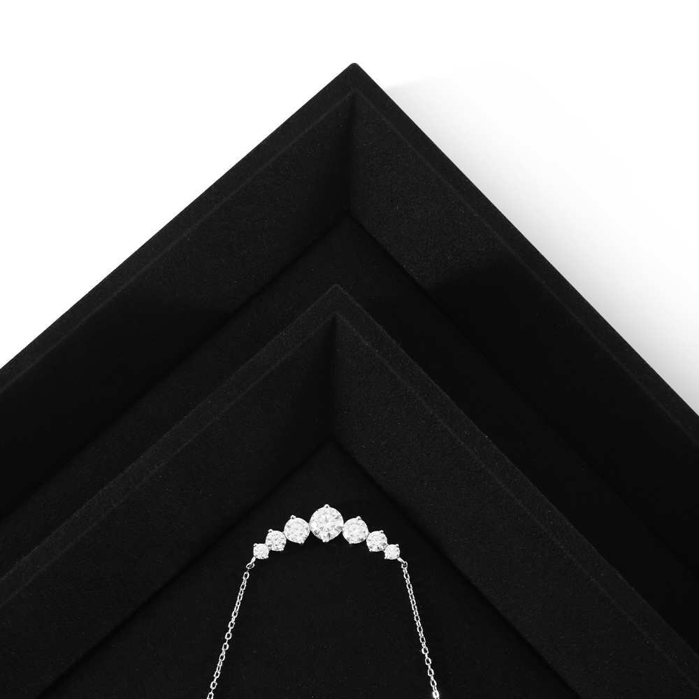 Yinbeini Microfiber Ring Bracelet Necklace Earrings Chain Storage Tray Jewelry Display plat tray Watch Pendant Organizer Tray P033