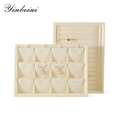 Yinbeini Microfiber Jewelry flat tray Stackable Bracelet Necklace Ring Earring  Display Tray Storage Dresser Drawer Organizer P045