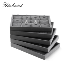 Yinbeini Microfiber Jewelry flat tray Stackable Bracelet Necklace Ring Earring  Display Tray Storage Dresser Drawer Organizer P045