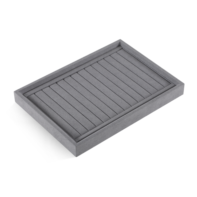 Yinbeini Microfiber Jewelry flat tray Stackable Bracelet Necklace Ring Earring  Display Tray Storage Dresser Drawer Organizer P045