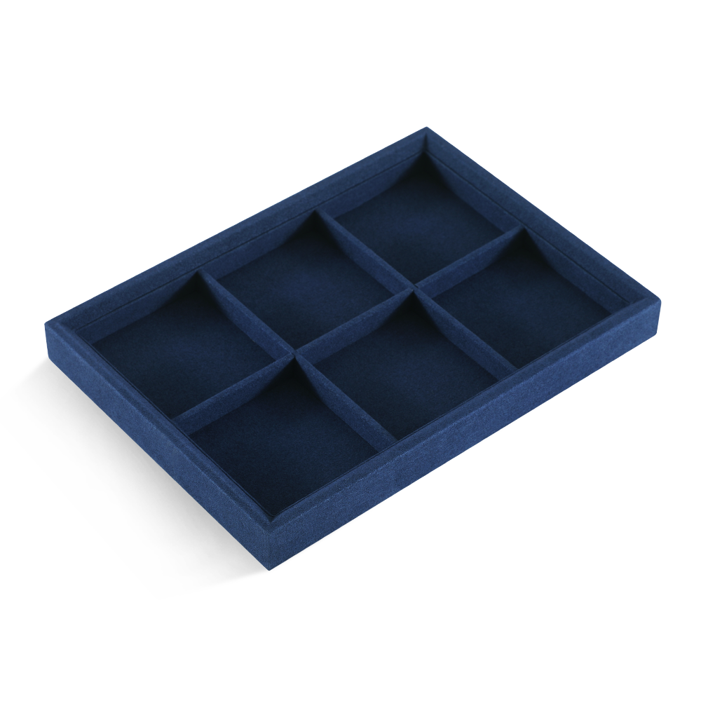 Yinbeini Stackable Bracelet Ring Earring Necklace Display Tray Storage Dresser Drawer Organizer Microfiber Jewelry flat tray  P044