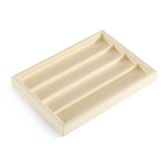 Yinbeini Microfiber Multifunction Jewelry Display Tray External right-angled surface arc Microfiber Jewelry Tray Ring Bracelet Earrings Necklace  Tray P048