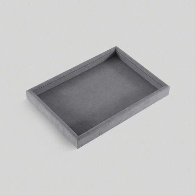 Yinbeini Bracelet Earrings Necklace Microfiber Multifunction Tray External right-angled surface arc Jewelry Tray Ring Jewelry Display Tray P049