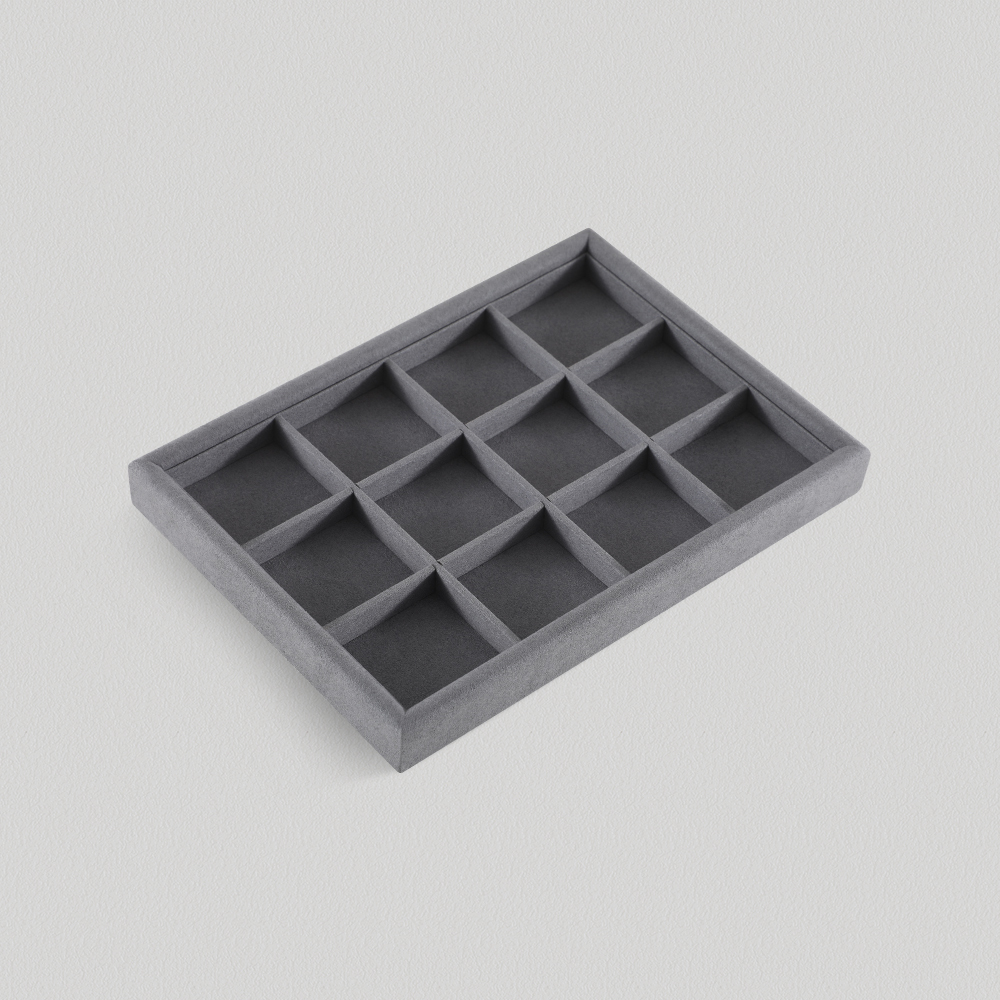 Yinbeini Bracelet Earrings Necklace Microfiber Multifunction Tray External right-angled surface arc Jewelry Tray Ring Jewelry Display Tray P049