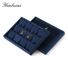 Yinbeini Bracelet Earrings Necklace Microfiber Multifunction Tray External right-angled surface arc Jewelry Tray Ring Jewelry Display Tray P049