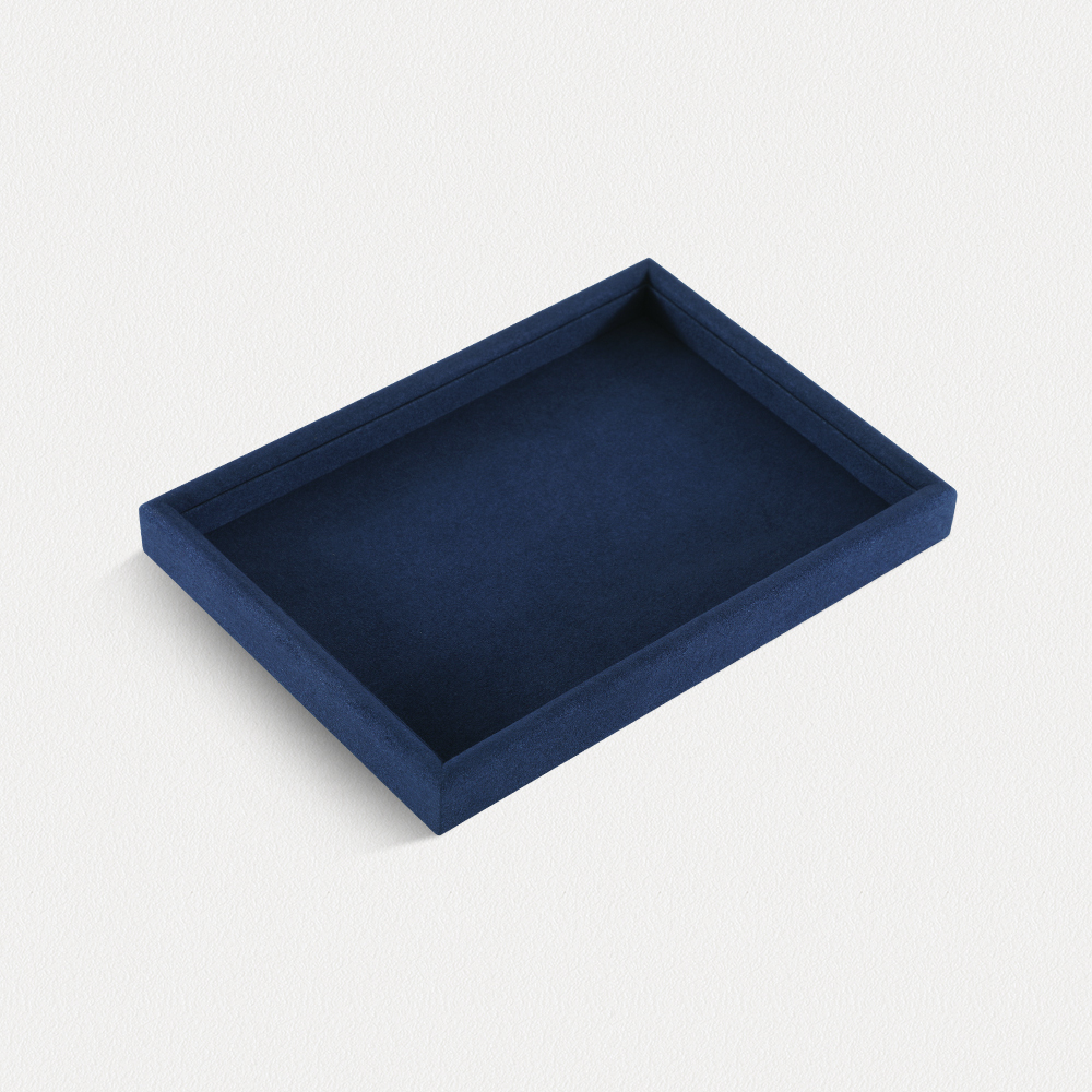 Yinbeini Bracelet Earrings Necklace Microfiber Multifunction Tray External right-angled surface arc Jewelry Tray Ring Jewelry Display Tray P049