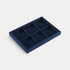Yinbeini Microfiber Multifunction Jewelry Display Tray External right-angled surface arc Microfiber Jewelry Tray Ring Bracelet Earrings Necklace  Tray P048