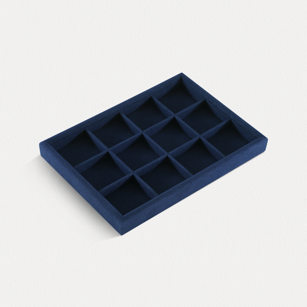 Yinbeini Microfiber Jewelry Display Tray External right-angled surface arc Jewelry Tray Ring Bracelet Earrings Necklace Multifunction Tray  P047