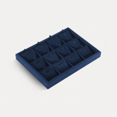 Yinbeini Bracelet Earrings Necklace Microfiber Multifunction Tray External right-angled surface arc Jewelry Tray Ring Jewelry Display Tray P049