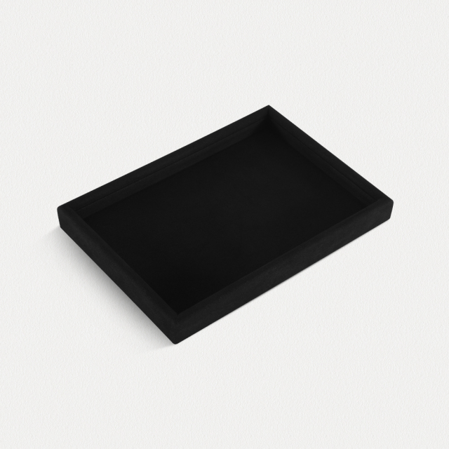 Yinbeini Microfiber Multifunction Jewelry Display Tray External right-angled surface arc Microfiber Jewelry Tray Ring Bracelet Earrings Necklace  Tray P048