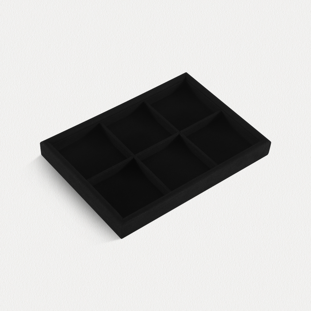 Yinbeini Bracelet Earrings Necklace Microfiber Multifunction Tray External right-angled surface arc Jewelry Tray Ring Jewelry Display Tray P049