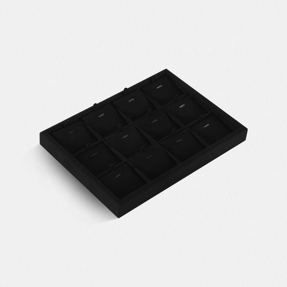 Yinbeini Bracelet Earrings Necklace Microfiber Multifunction Tray External right-angled surface arc Jewelry Tray Ring Jewelry Display Tray P049