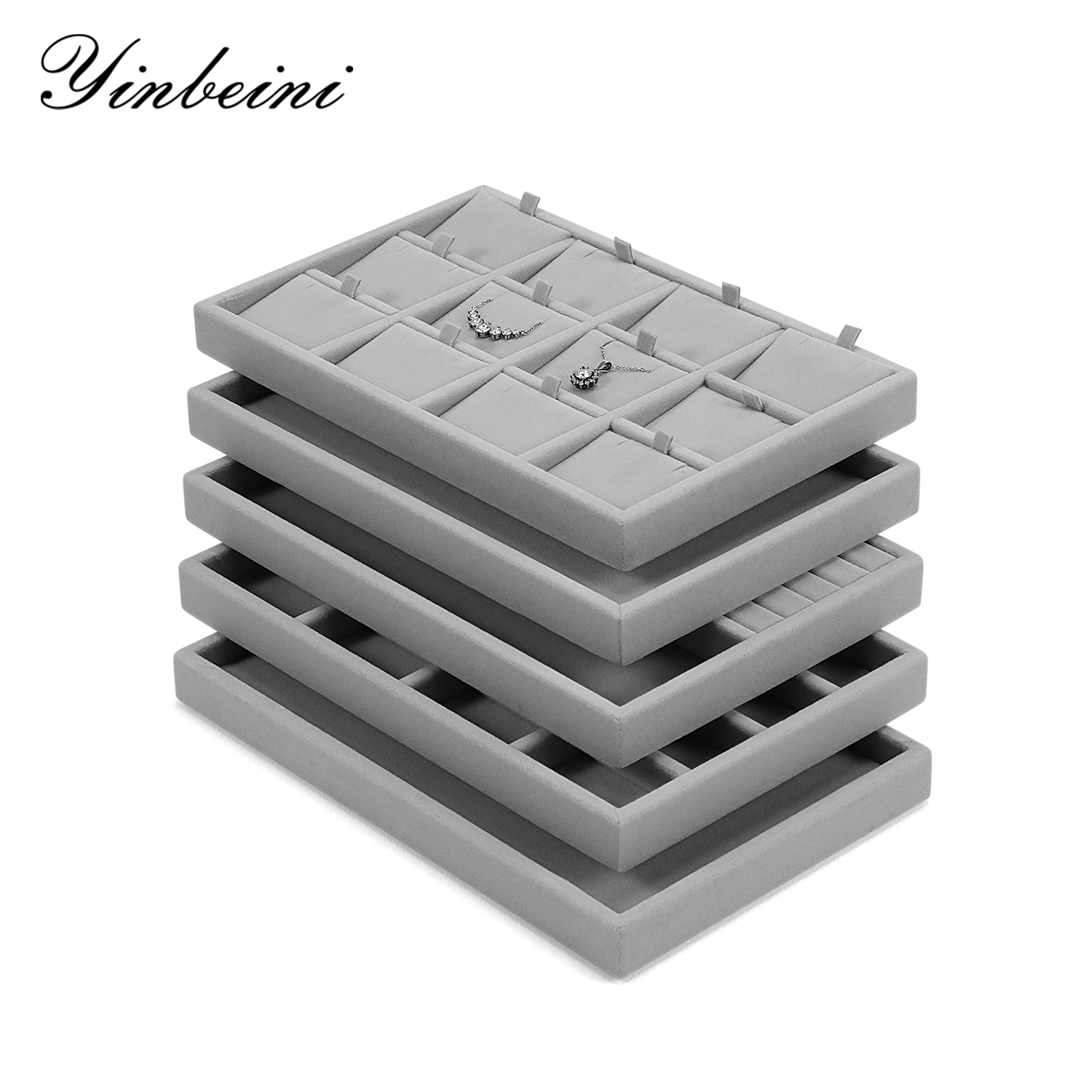 Yinbeini Velvet Jewelry Flat Lay Tray Soft Solid Color Background for Social Media Shooting and Daily Desktop Beautiful Storage P094