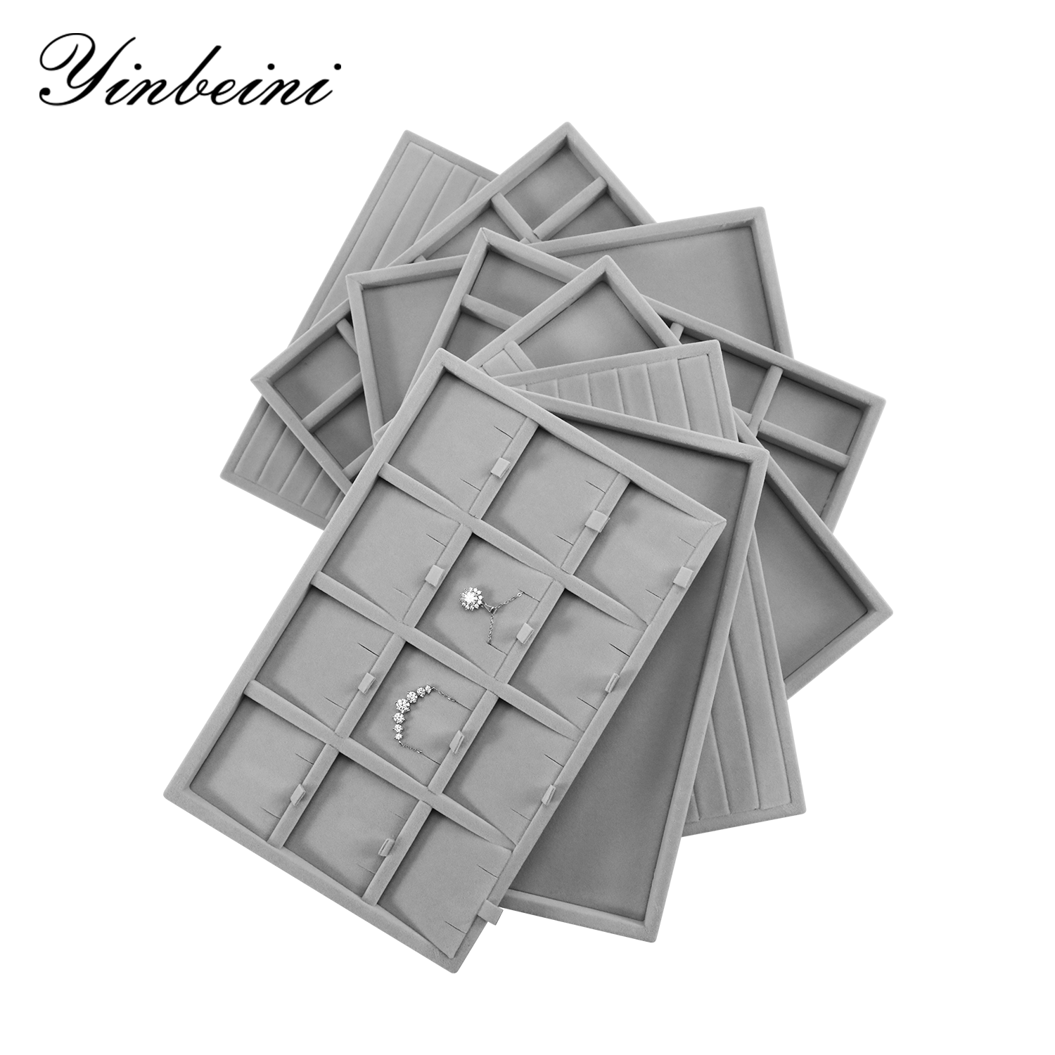 Yinbeini Velvet Jewelry Flat Lay Tray Soft Solid Color Background for Social Media Shooting and Daily Desktop Beautiful Storage P094