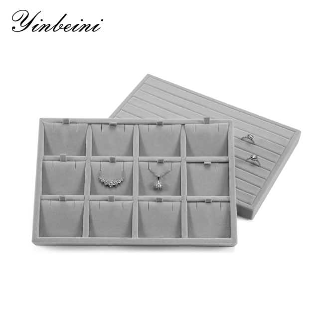 Yinbeini Velvet Jewelry Flat Lay Tray Soft Solid Color Background for Social Media Shooting and Daily Desktop Beautiful Storage P094