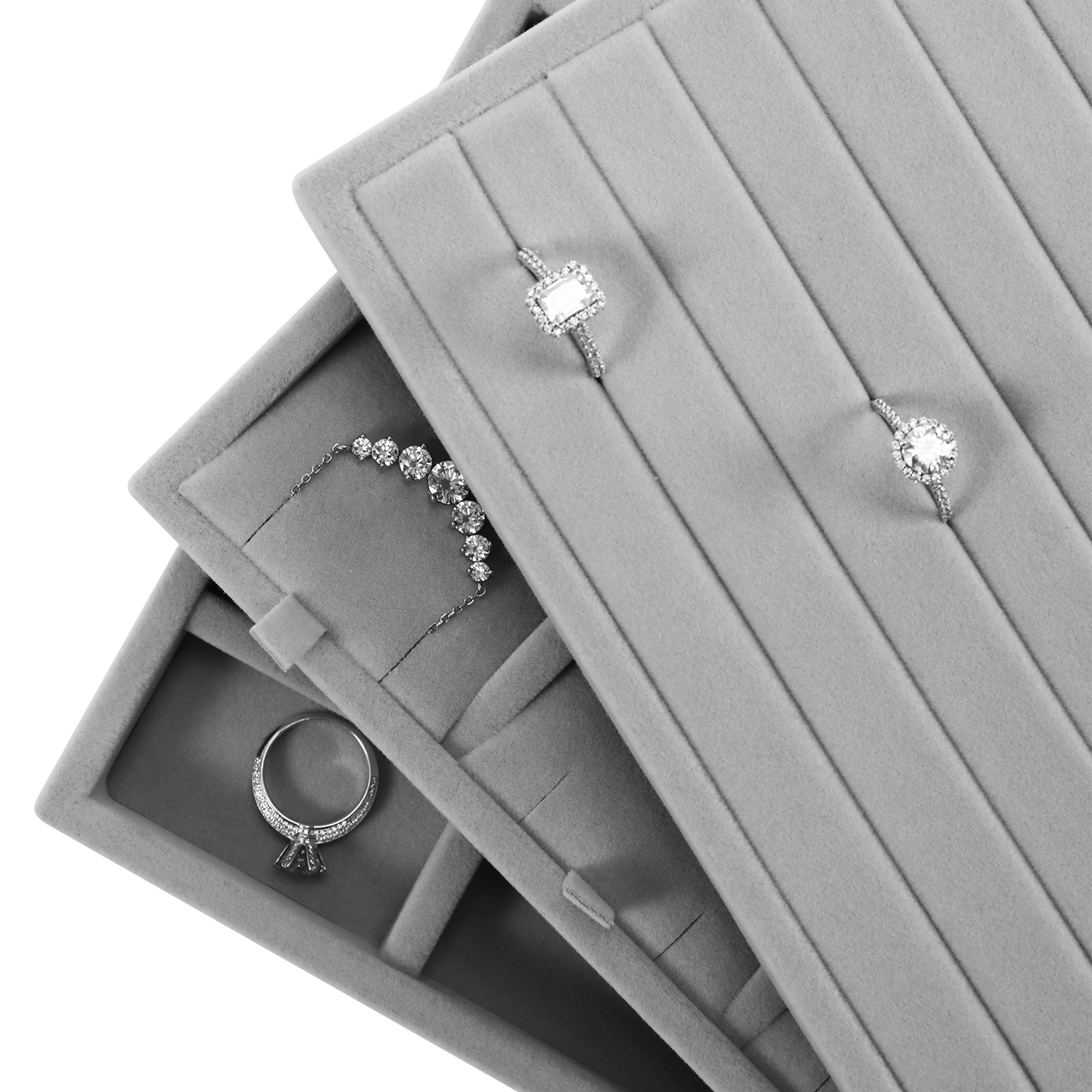 Yinbeini Velvet Jewelry Flat Lay Tray Soft Solid Color Background for Social Media Shooting and Daily Desktop Beautiful Storage P094