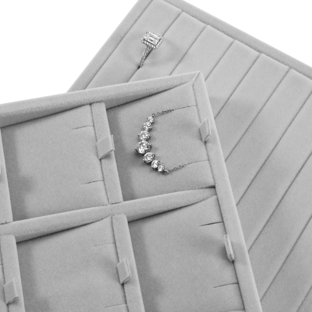 Yinbeini Velvet Jewelry Flat Lay Tray Soft Solid Color Background for Social Media Shooting and Daily Desktop Beautiful Storage P094