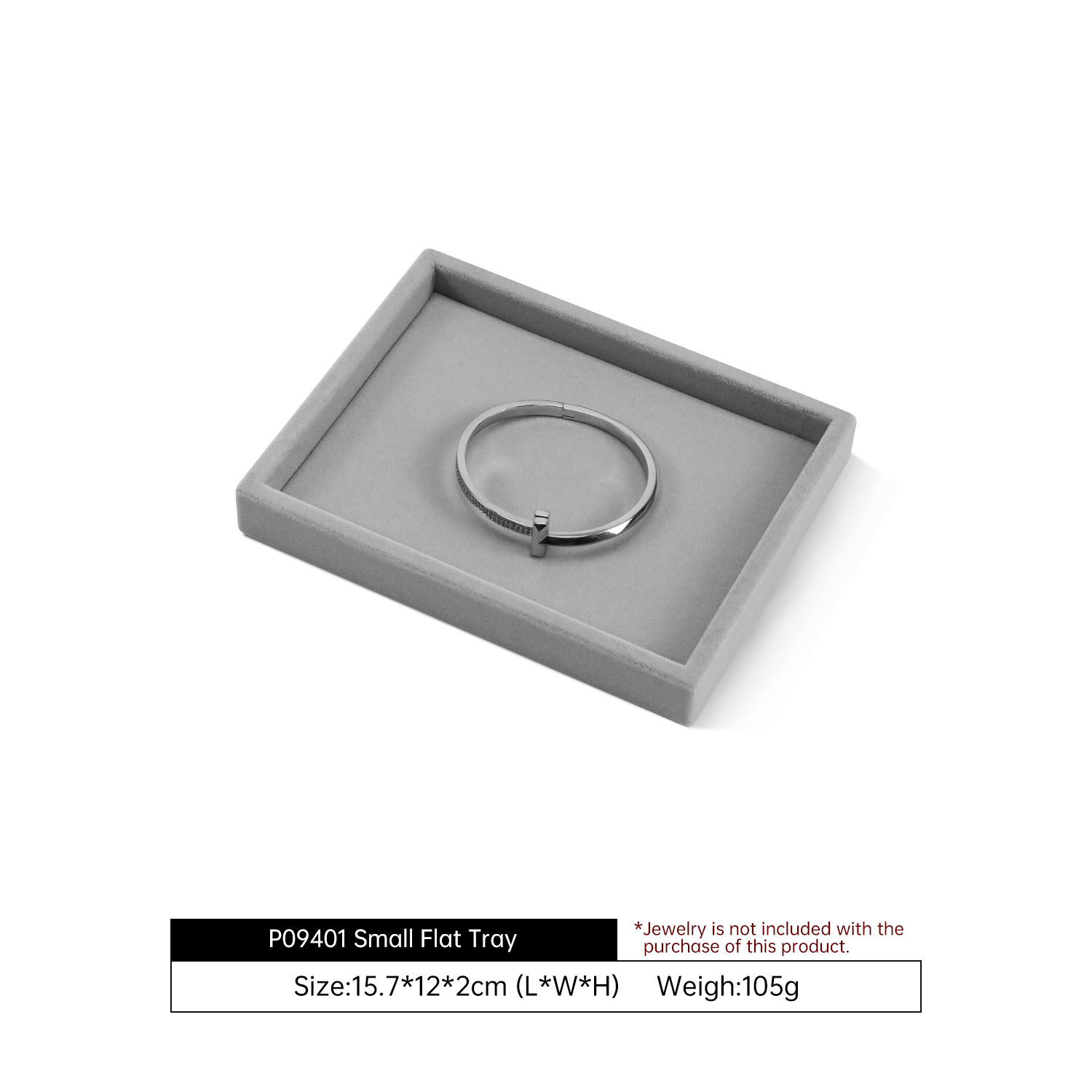 Yinbeini Multifunctional Velvet Jewelry Holder Tray Integrate Ring Earring Necklace Display Meet Multiple Accessory Storage Demands P095