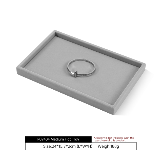 Yinbeini Velvet Jewelry Flat Lay Tray Soft Solid Color Background for Social Media Shooting and Daily Desktop Beautiful Storage P094