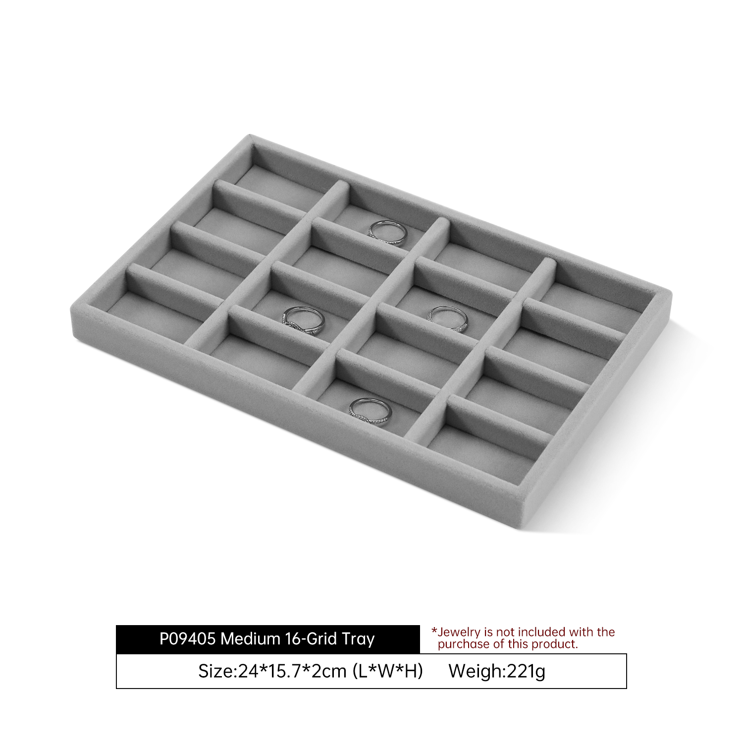 Yinbeini Delicate Small Accessories Velvet Storage Tray Soft Protection for Tiny Jewelry Pieces Essential for Jewelry Lovers and Collectors P096