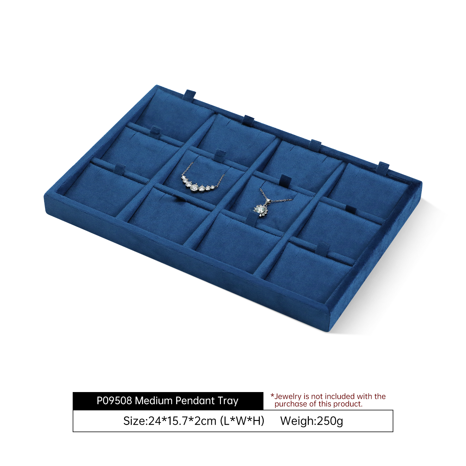 Yinbeini Multifunctional Velvet Jewelry Holder Tray Integrate Ring Earring Necklace Display Meet Multiple Accessory Storage Demands P095